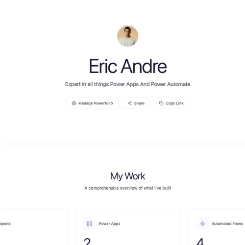 Shareable Portfolio - Share your Power Platform projects with a public URL